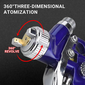 Pistolets de pulvérisation professionnels HVLP 0.8/1.0mm buse Mini 125cc tasse pistolet de pulvérisation gravité aérographe pistolet pneumatique pour <span class=keywords><strong>peinture</strong></span> voiture aérographe - Product Image 5