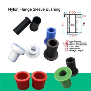 M2 M4 M5 nilon flens bush POM Delrin T berbentuk bushing plastik lengan bushing flange bantalan bushing - Product Image 2