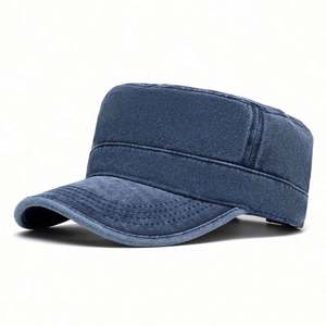Gorra de camionero vintage de algodón lavado y desgastado para hombre, estilo papá, con visera plana, para primavera y otoño, protección solar. - Product Image 5