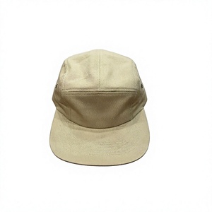 Casquette de camping à 5 panneaux avec logo personnalisé, en coton non structuré, à visière plate, avec fermeture snapback, pour adultes, décontractée, pour l'extérieur, produite dans une usine au Vietnam - Product Image 1