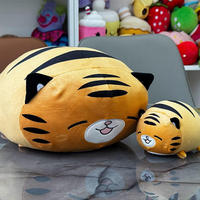 Boneka Harimau Kapas Lembut Grosir Pabrik, Mainan Hewan Isi Dakron, Bantal Sofa, Bantal Empuk, Mainan Bantal Plush Custom untuk Anak-Anak