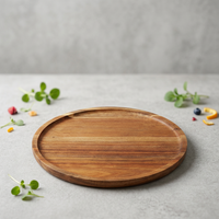 Plateau de service en bois poli classique et créatif, non toxique, idéal pour servir des gâteaux, personnalisable, plateau pour aliments et en-cas