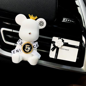 모던 솔리드 바이올런트 베어 자동차 통풍구 방향제 디퓨저 실내 장식 여성용 차량 향수 액세서리 - Product Image 4