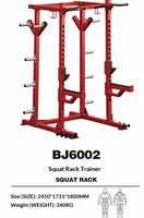 Équipement de musculation BJ6002, rack de squat en acier robuste, cadre de levage réglable pour la sécurité, adapté aux entraînements à domicile en intérieur