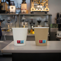 Gobelet en papier recyclable à paroi simple isolé et jetable KING GARDEN pour boissons chaudes, thé, boissons énergisantes, logo personnalisé (4-22 oz)