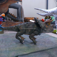 Anpassbarer Hochwertiger Lebensgroßer Interaktiver Mechanischer Hunde-Dinosaurier-Roboter in Triceratops-Form