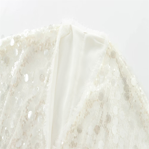 Camicie da <span class=keywords><strong>donna</strong></span> estive e autunnali ZATRHMBM 2024 nuova serie Casual alla moda casacca <span class=keywords><strong>Kimono</strong></span> con paillettes retrò eleganti camicie da <span class=keywords><strong>donna</strong></span> - Product Image 3