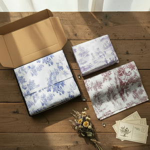 Papel <span class=keywords><strong>de</strong></span> Seda Ecológico Impreso Personalizado <span class=keywords><strong>de</strong></span> 28 g/m², Papel <span class=keywords><strong>de</strong></span> Regalo Vintage y Artístico para Zapatos y Calcetines, Telas Estampadas - Product Image 1