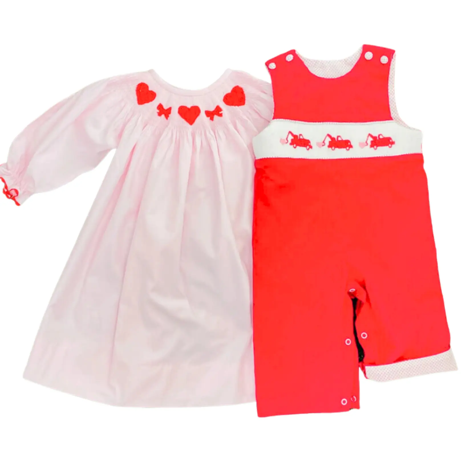 فستان جذاب لعيد الحب 2024 فستان للفتيات ملابس أطفال جميع الأحجام 100% قطن تصميم مخصص بالجملة مصنوع في فيتنام
