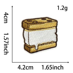 แผ่นปะรูปอาหารน่ารัก ปิซซ่า ชีสเค้ก ชิปส์ ไข่  สำหรับรีดติดเสื้อผ้า กระเป๋า ตกแต่ง - Product Image 5