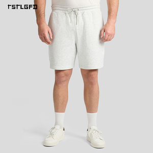 Men 100% Cotton Terry Sweat Shorts <b>Drawstring</b> Elastic Waist Casual Sport Shorts - Product Image 1