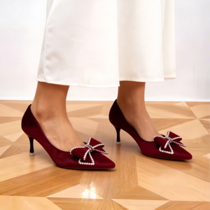 Escarpins d'été pour femmes, <span class=keywords><strong>bordeaux</strong></span>, en PU, à bout pointu, à talon haut, à enfiler, avec semelle extérieure en caoutchouc, rehaussant la taille - Product Image 5