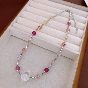Collier en perles d'hématite argentée, simple, haute couture, court, polyvalent, personnalité élégante, bijoux en gros pour femmes - Product Image 6