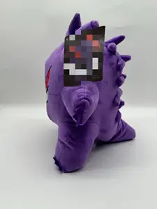 Venta caliente Pokemoned tamaño grande Gengar peluche 12 pulgadas púrpura fantasma evolución muñeco de peluche de pie