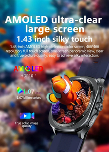 นาฬิกาอัจฉริยะ <span class=keywords><strong>TK65</strong></span> หน้าจอ AMOLED 1.43 นิ้ว พร้อมฟังก์ชันวัดคลื่นไฟฟ้าหัวใจ (ECG) วัดความดันโลหิตด้วยระบบปั๊มลม  ติดตามการออกกำลังกาย  ระบบ SOS  กันน้ำระดับ IP67  รองรับ NFC  ดูแลสุขภาพ - Product Image 4