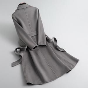 Elegante <span class=keywords><strong>Trench</strong></span> invernale in lana Double Face <span class=keywords><strong>moda</strong></span> <span class=keywords><strong>donna</strong></span> cappotto lungo in lana Cashmere - Product Image 2