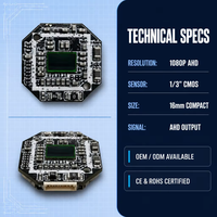 Module de caméra AHD 1080P, capteur CMOS 1/3 pouce, 1920 x 1080, 30 ips, carte pour systèmes de caméra de recul automobile