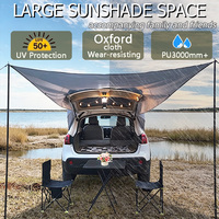 Auvent de voiture portable 2x3M, tente de hayon arrière de véhicule, auvent imperméable, abri pare-soleil, auvent pour camping SUV