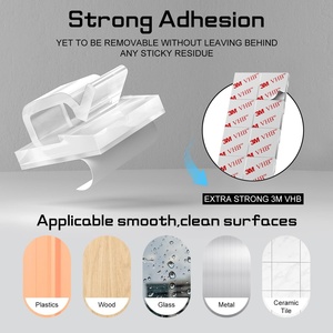 100 adet plastik yapıştırıcı kablo klipsi için masa/duvar/araba/TV/Ethernet (küçük temizle) - Product Image 4