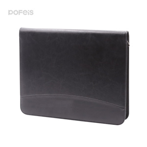 Portefeuille en cuir végétalien avec fermeture à glissière Business Planner Portfolio <span class=keywords><strong>professionnel</strong></span> Padfolio pour hommes et femmes - Product Image 4