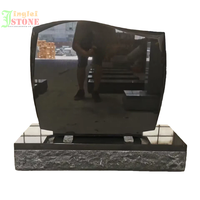 Monuments funéraires en granit noir de Chine de haute qualité, sur mesure, style européen, technologie incurvée, pour extérieur
