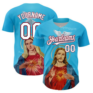 Camiseta <span class=keywords><strong>de</strong></span> Béisbol con Estampado 3D Personalizado <span class=keywords><strong>de</strong></span> <span class=keywords><strong>Jesucristo</strong></span>, Ropa Urbana Vintage, Regalos <span class=keywords><strong>de</strong></span> Navidad para Cristianos - Product Image 1