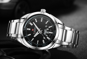 Reloj de Cuarzo para Hombre <span class=keywords><strong>NAVIFORCE</strong></span> NF9038, Top 10 Marcas, Plateado, Excelente Impermeabilidad, Visualización de Fecha y Día de la Semana, Almacenamiento, Estilo Ejecutivo, Reloj Masculino - Product Image 4