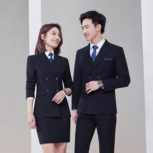 Costume d'affaires gris sur mesure à double boutonnage pour hommes et femmes, vêtements pour les travailleurs de l'<span class=keywords><strong>immobilier</strong></span> et des bijoux, costume tempéré automne-hiver - Product Image 6