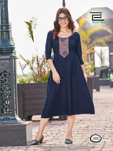 Belle conception de style indien Anarkali Kurti pour les femmes vêtements de fête FABZONE en stock prix de gros pour l'exportation - Product Image 3