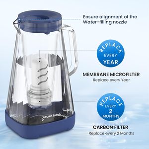 <span class=keywords><strong>Carafe</strong></span> <span class=keywords><strong>filtrante</strong></span> pour cuisine domestique Glacier Fresh avec membrane UF 0,2 micron et charbon actif, <span class=keywords><strong>en</strong></span> <span class=keywords><strong>verre</strong></span>, pour la maison et le bureau - Product Image 4