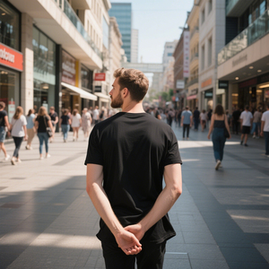 T-shirts Homme Court Oversize Personnalisables en Polyester Uni pour l'Été – Vente en Gros de Vêtements de Sport Streetwear de Haute Qualité à Prix Abordable - Product Image 3