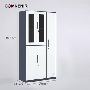 Lemari Arsip Logam 5 Pintu yang Andal, Penyimpanan Laci yang Dapat Dikunci dan Kuat dengan Desain Hemat Ruang - Cocok untuk Kantor Rumah - Product Image 5