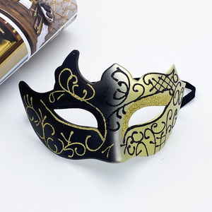 Nueva Máscara de Media Cara Estilo Veneciano Pintada con Polvo Dorado, Máscara de Ojos para Adultos, Accesorio de Fotografía para Halloween - Product Image 3