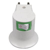 E27 douille de base de lampe prise ue vis murale veilleuse LED porte-ampoule prise adaptateur convertisseur 110-240V avec interrupteur de commande marche-arrêt