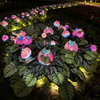 LED IP65 Simulierte Leuchtende Blumen Glühende Rasen-Landschaftsbeleuchtung mit Geheimnisvollem Fantastischem Design