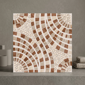 Carreaux de sol en céramique modernes à motif mosaïque 300x300mm, design en porcelaine imperméable pour l'aménagement intérieur - Product Image 4