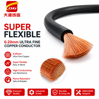 Câble de soudage super flexible 0,20 mm en cuivre fin 99,95 % pur, conducteur en cuivre, isolé en caoutchouc, câble de batterie, usine OEM 16 25 mm²