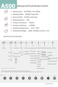 TOOWEI Waterproof <strong>Button</strong> 16mm 19mm 22mm IP67 2Pole 6Pin 8Pin <strong>Push</strong> <strong>Button</strong> Switch - Product Image 2