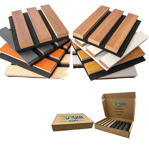 Paneles Acústicos Modernos Clásicos de MDF con Revestimiento de Listones, Ignífugos, Insonorizantes y Resistentes a la Humedad para Escuelas, Hospitales, Hoteles y Comedores - Product Image 1