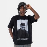 Kaos Pria Wanita Musim Semi Musim Panas 2026 Merek Fashion Baru Hip Hop High Street Retro Figure Crewneck Lengan Pendek Longgar Katun 260g