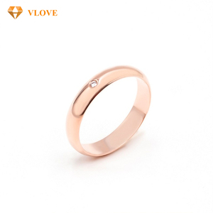 9K 14K ソリッドゴールド ラボグロウンダイヤモンド カップルリングセット ラウンドブリリアントカット マッチング結婚指輪 婚約ギフト - Product Image 3