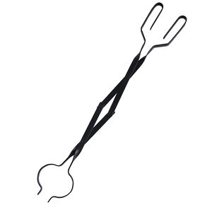 Pinces à <span class=keywords><strong>bois</strong></span> longues et pliables en acier pour foyer - Design moderne pour attraper les bûches de feu de camp en extérieur - Product Image 1