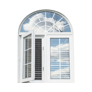 Perfil de aluminio de vidrio fijo redondo Ventana de travesaño precio con doble acristalamiento/de gran tamaño ventanas abatibles - Product Image 4