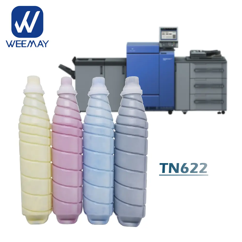 Weemay-cartucho de TN 622 Compatible con TN622 TN-622, para Konica Minolta Bizhub, prensa C1085 6085 6110 C1100