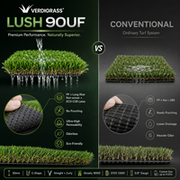 Gazon synthétique Verdigrass Professional 30 mm haute densité, doux et luxuriant, pour la verdure des centres commerciaux, résistant aux UV et éco-responsable