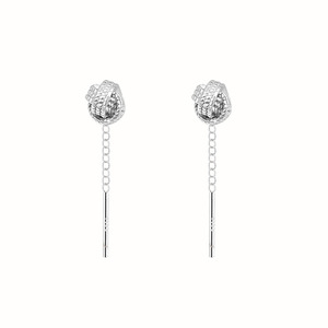 Pendientes de nudo Ruyi con forma de bola de plata 999 para uso diario para mujer - Product Image 5