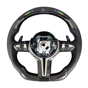 LED auto sterzo in fibra di carbonio Custom in pelle in fibra di carbonio per <span class=keywords><strong>BMW</strong></span> 3 <span class=keywords><strong>serie</strong></span> <span class=keywords><strong>M3</strong></span> M6 F30 Z4 X6 F10 F11 F30 F33 F36 F20 E90 - Product Image 2