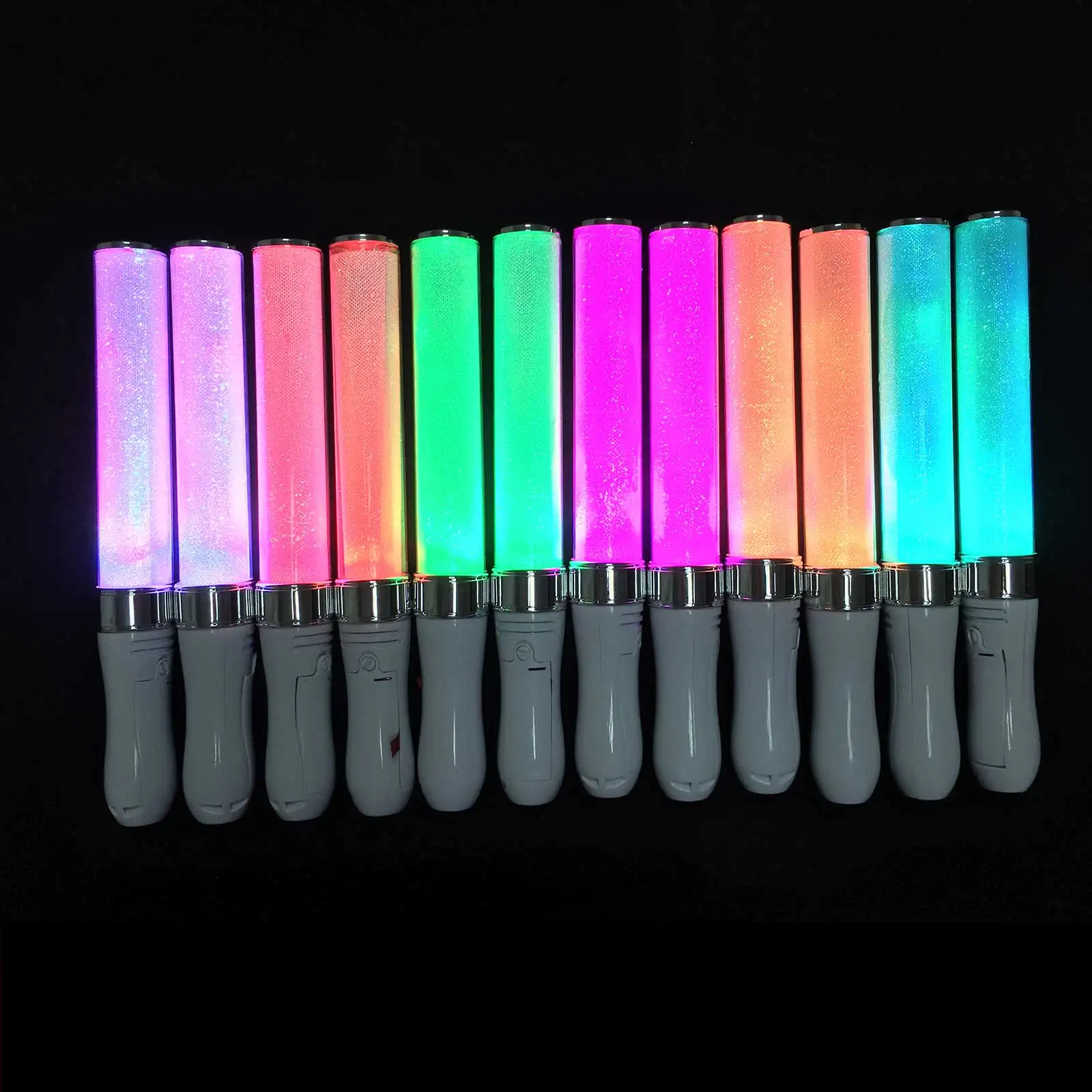 2023 Hot 15 cambios de colores Light Up Sticks Penlights Logotipo personalizado Glow Led Flashing Stick para fiesta y concierto