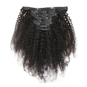 กิ๊บติดผมลูกไม้แบบ Afro Kinky Curly ทรงแอฟริกัน แบบพองฟู ขนาดเล็ก ชุด 8 ชิ้น <span class=keywords><strong>18</strong></span> ใบ  แบบ Remy Double Drawn และ Single Drawn - Product Image 1