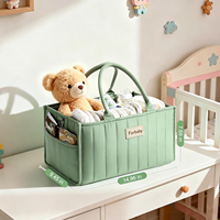 Panier de rangement portable pour la crèche avec logo et matériaux personnalisés, organiseur de couches pour bébé, coffrets cadeaux pour nouveau-nés